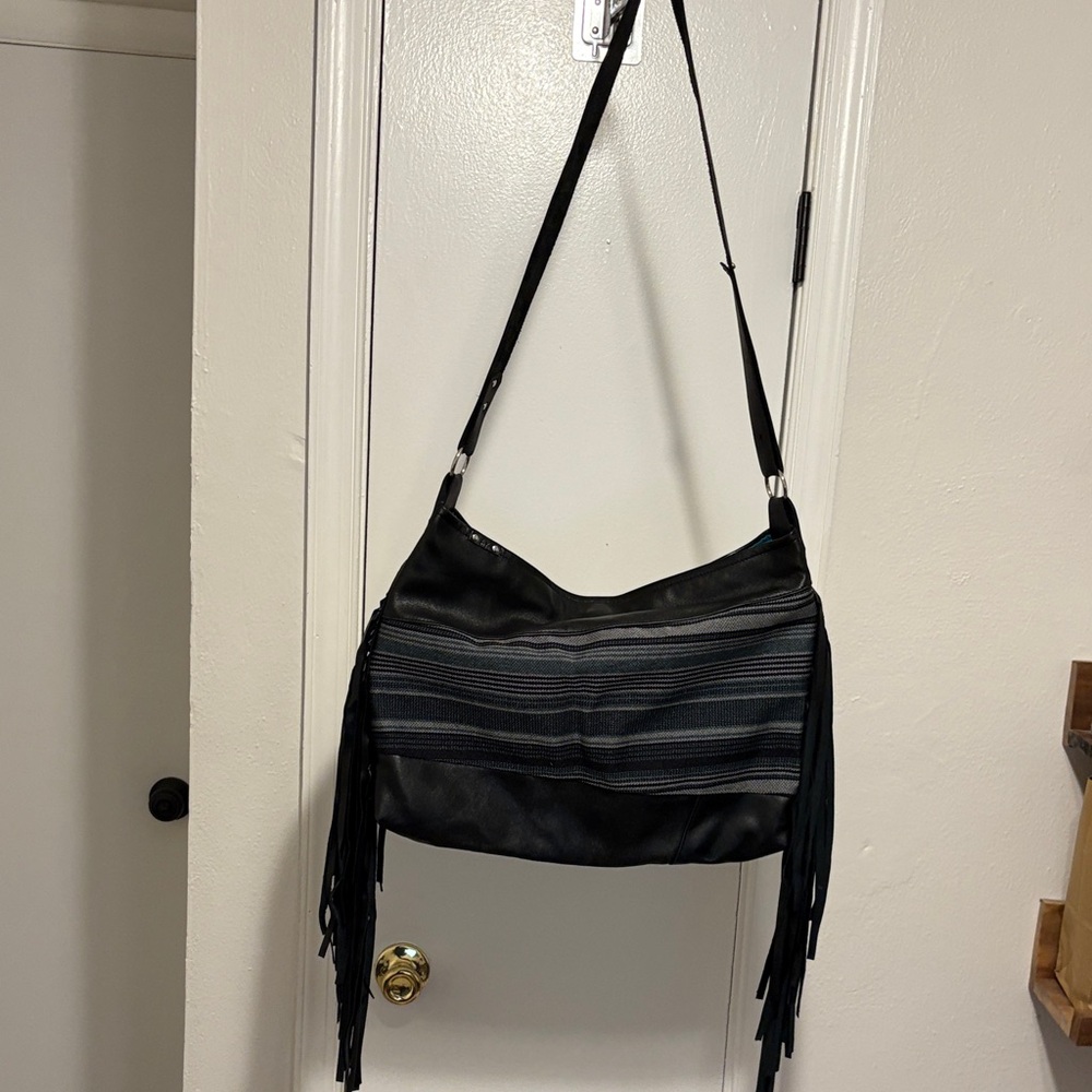 Black Fringe Shoulder Bag